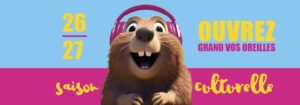 marmotte avec casque sur les oreilles